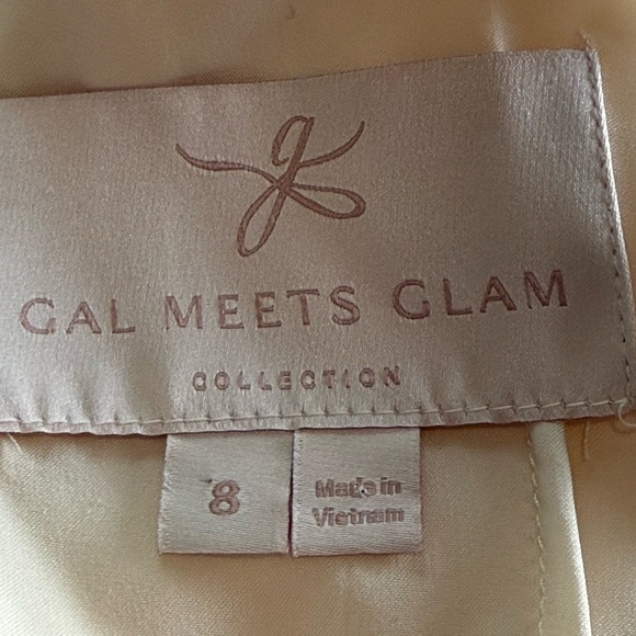 Girl Meets Glam Eleanor Tie Waist Twill Dress Bridal Cocktail Minimalist size 8 - Picture 8 of 11